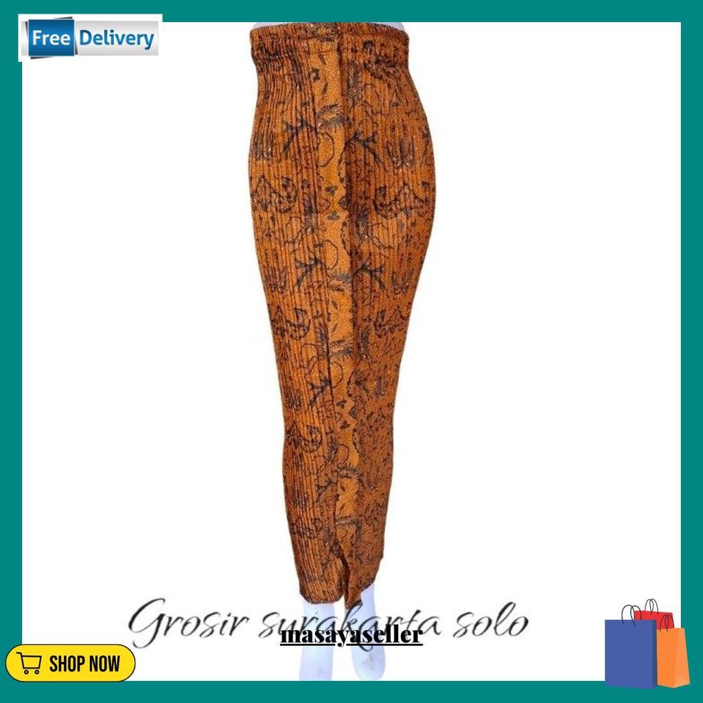 Rok Plisket Batik Motif Wahyu Tumurun / Rok Plisket Batik Wiru Terlaris
