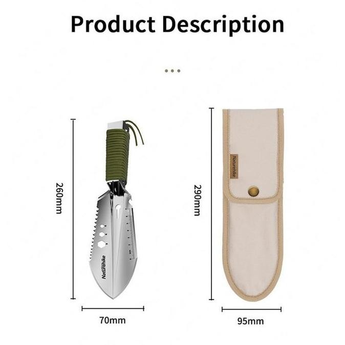 Hand Shovel Nh20Gj001 Sekop Stainless Multifungsi Camping Allshop