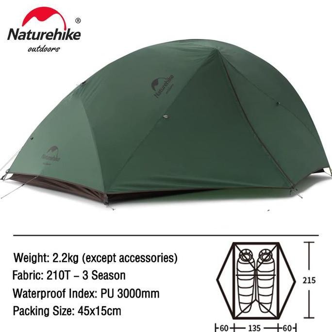 Tenda Star River Nh17T012-T Tenda Camping 2 Orang Allshop