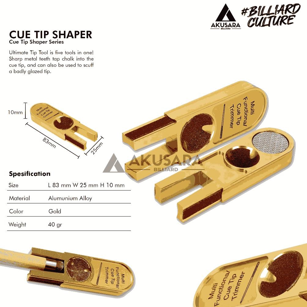 er-6 Ur37 Ultimate Cue Tip Billiard 5 in 1 Cue Tool Stik Billiard Premium Original