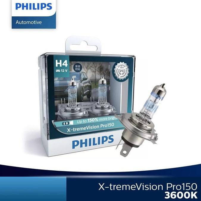 Philips X-treme Vision Pro150 H4 Lampu Hologen - 12342XVP