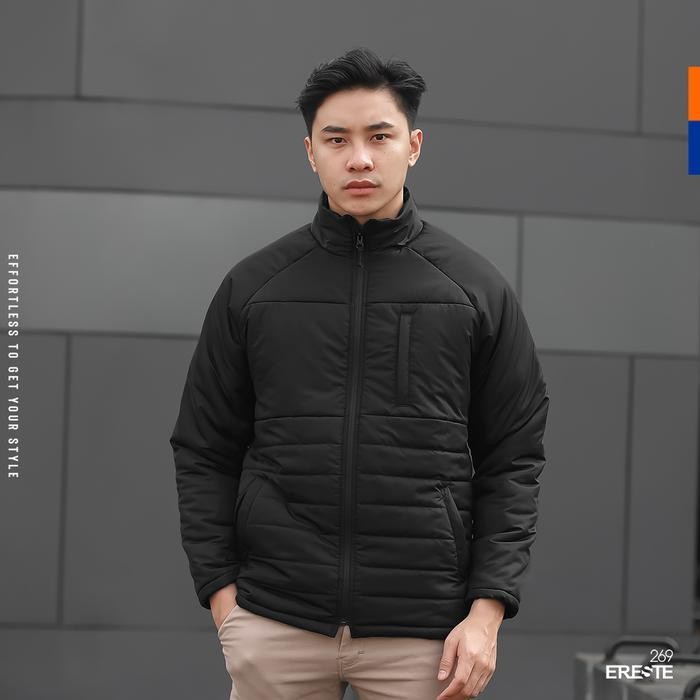 FS Ereste269 Jaket Parasut Tebal Pria Waterproof Thorn Black