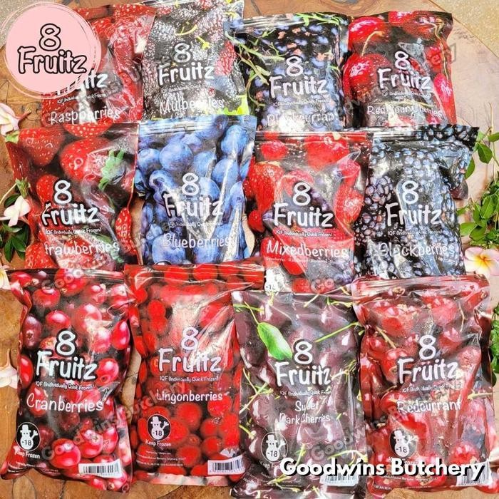 

LS Frozen fruit ALL VARIANT 8Fruitz IQF | semua varian buah beku import 8 Fruitz 500g