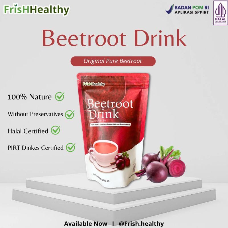 

LS Beetroot DRINK - MINUMAN BUAH BIT -ISI 20 PCS - Buah bit - Si Penambah darah - Mengontrol Tekanan darah
