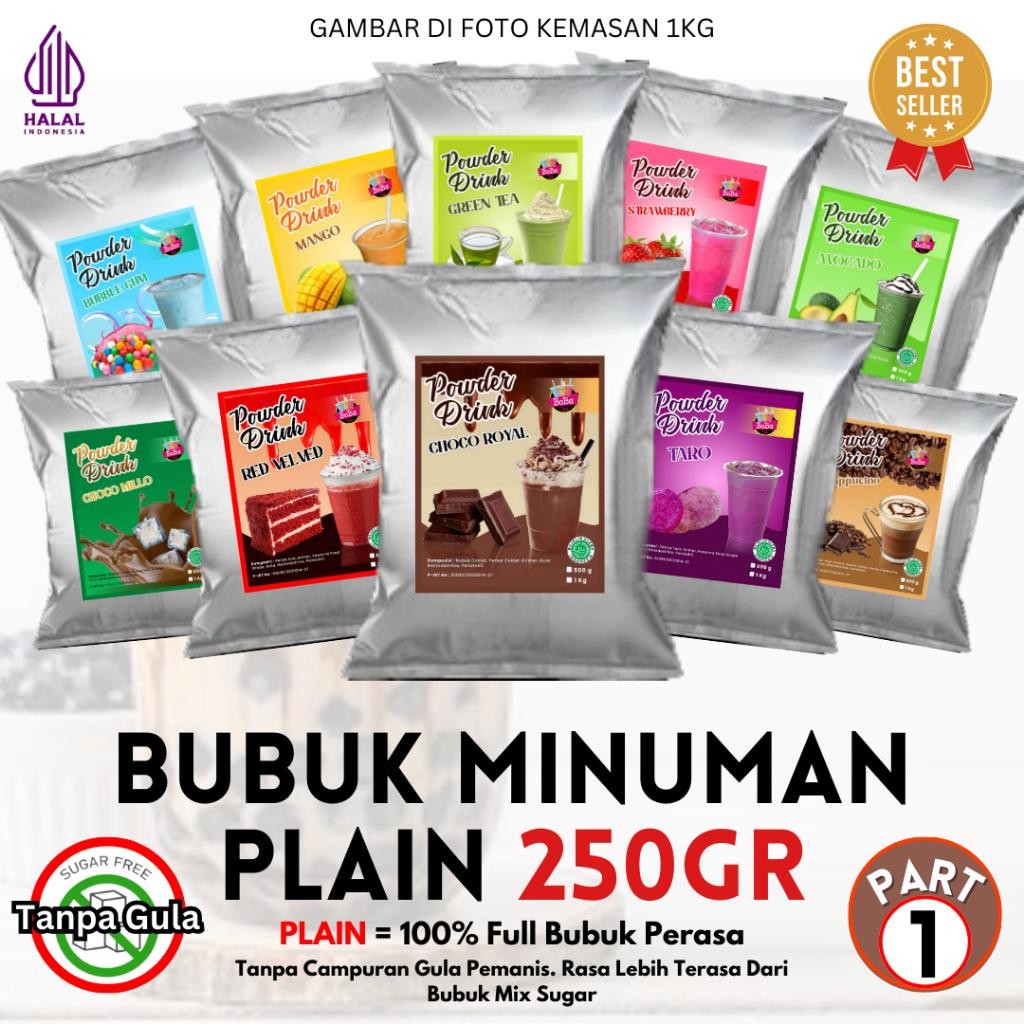 

LS Bubuk Minuman Rasa PLAIN 250gr Serbuk Minuman Kekinian