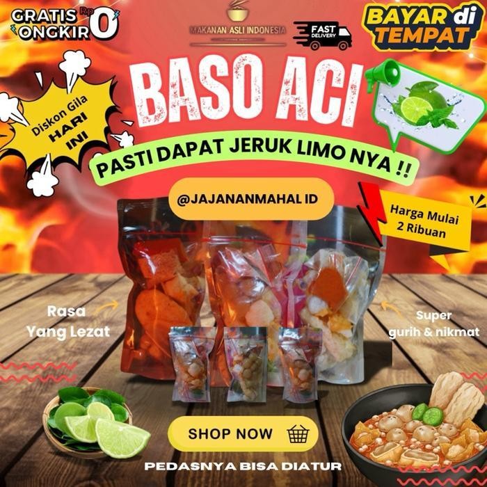 

LS Baso aci 1 Pcs 2 ribu viral tiktok murah enak lezat maknyoss makanan pedas bisa di atur sendiri kuah instant food paket lengkap jajanan Sambal Seblak Gratis Ongkir Rp0 Ayam