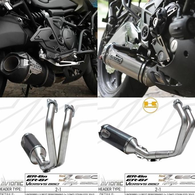 Knalpot Versys 650 New (2015) Ori AVIONIC EXHAUST - halfcarbon