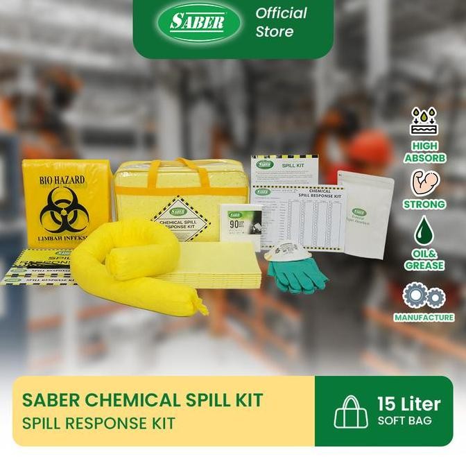 SABER CHEMICAL SPILL RESPONSE KIT - SOFT BAG LITER - SC-SK/SB