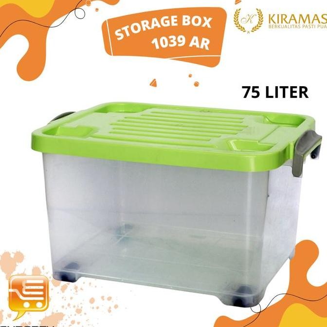 BEBAS ONGKIR - Kiramas Storage Box 7 Liter - 09 AR Green Container serbaa Penyimpanan