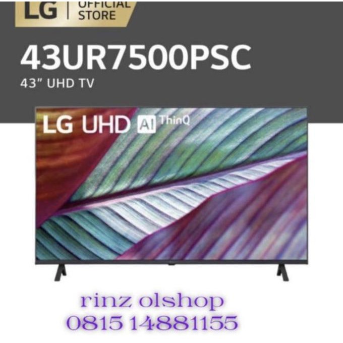 Lg Led Tv 43Ur7500 Smart Tv 4K Uhd Ai Thinq 43 Inch 43Ur7500Psc