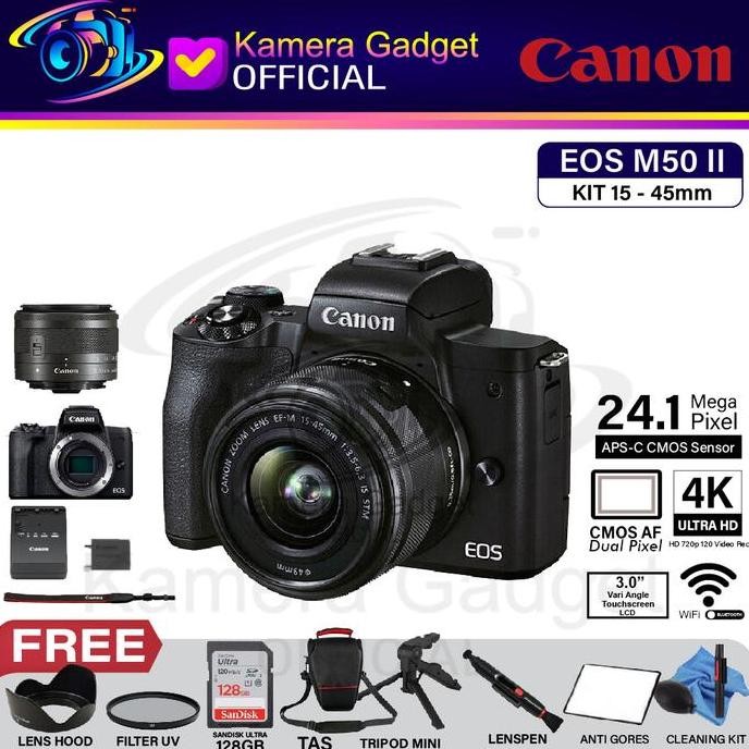 Canon Eos M50 Ii Kit 15-45Mm Distri M 50 Mark 2 Mirrorless Paket
