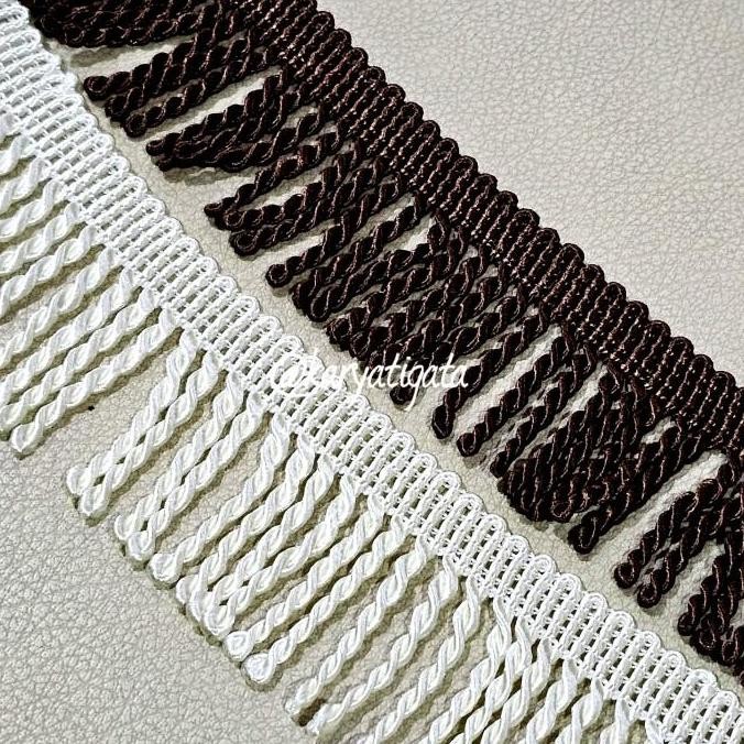 

] Renda Rumbai Tambang/Curly Lebar 5,5 cm Kode 527 - 15 Meter