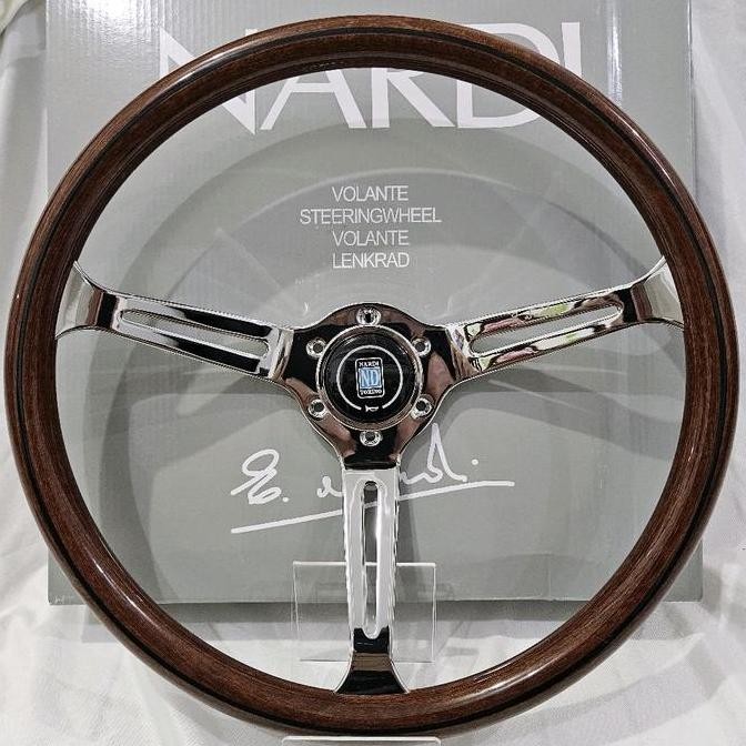 Promo Stir Nardi Kayu Wood 15 Inch Chrome/Hitam Nardi Torino Wood 15" Import Like Original Aksesoris