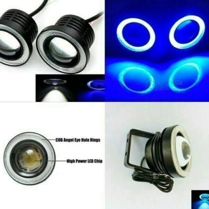 Lampu Led Foglamp Mobil TARUNA Projector Angel Eyes 89mm