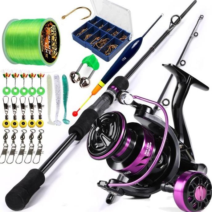 Set Pancing 1.8m/2.1m - Joran Pancing 1000-4000 Reel Pancing 500M