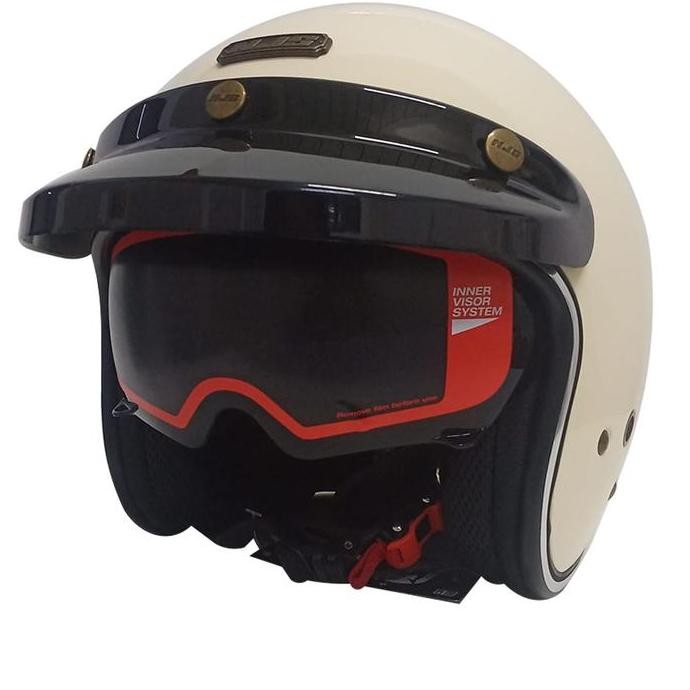 Njs Nx-2 Solid Helm Retro Helm Njs Nx2 Retro Bogo