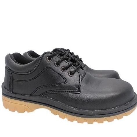 COD Sepatu Safety Pria Ujung Besi Kulit Sapi Asli 100% Original Kerja Berat Lapangan Shoes Proyek Sl