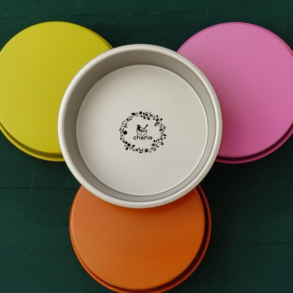 

Chefio Loyang Warna Bundar Tanpa Sambungan Loyang Kue Bulat Press