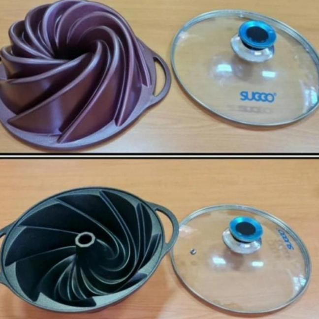 

Suggo Cetakan Loyang Kue Bolu Spiral Tulban Marmer Anti Lengket