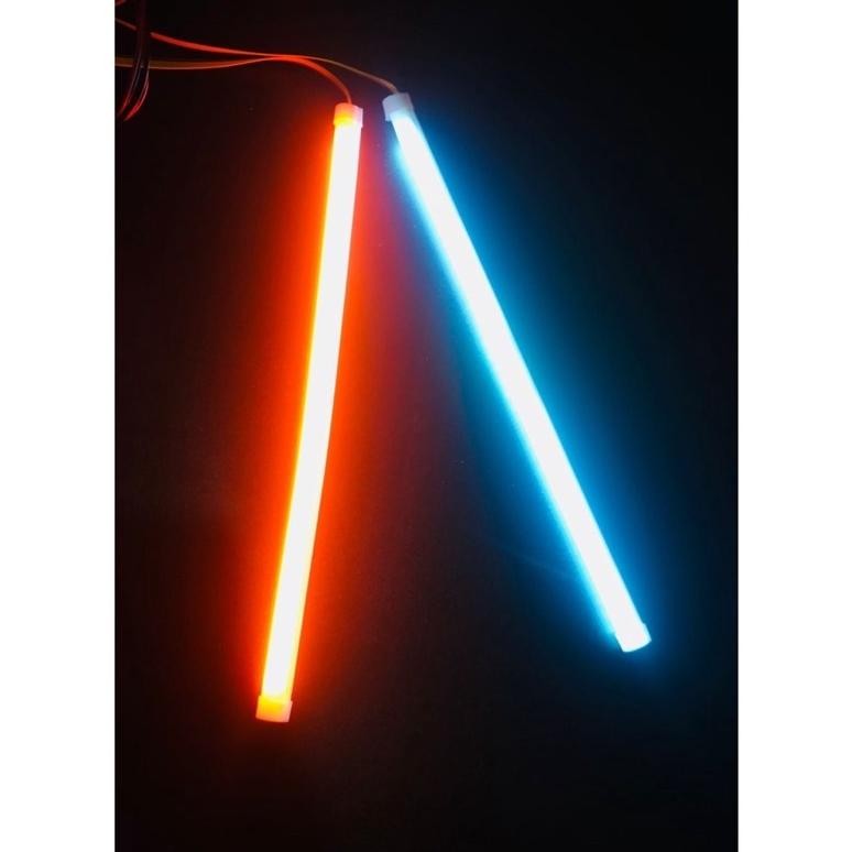 Promo.. Lampu Alis Led Neon Alis Drl Fleksibel Waterproof 12V 30Cm 2 Mode Running Motor Mobil Univer