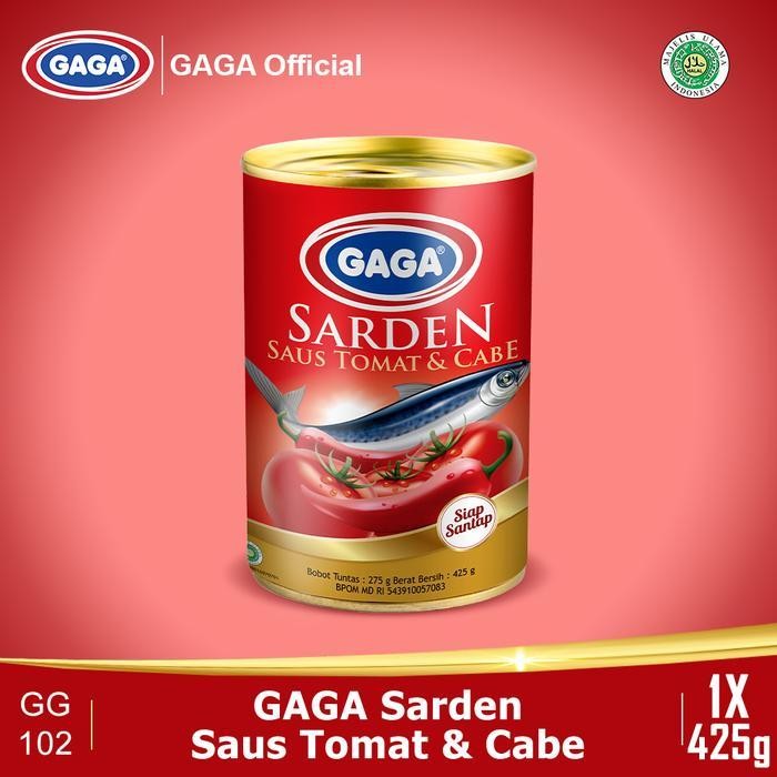 

STID GAGA Sarden Saus Tomat & Cabe 425g 1 PCS Food Makanan Kaleng Ikan Sauce (GG102)
