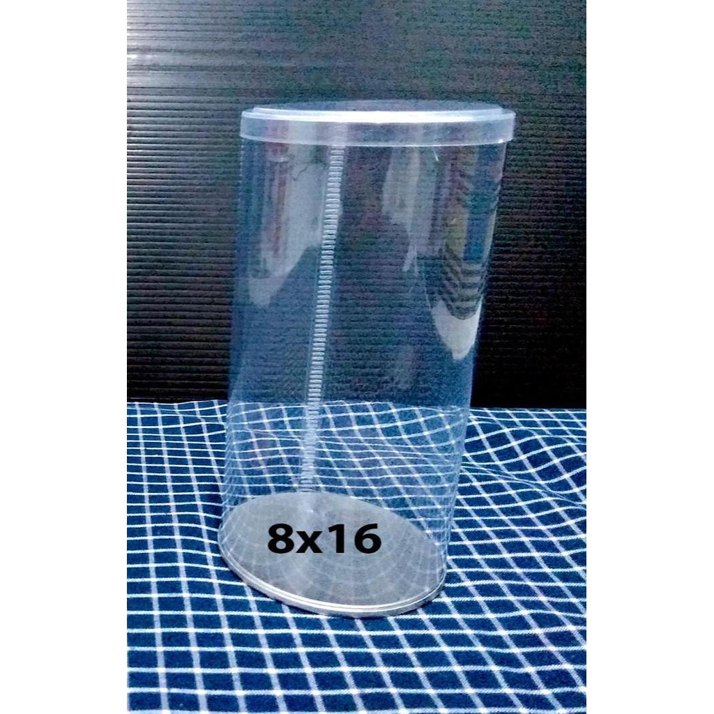 [/] Tabung Mika Kaleng Toples 8.3x16 cm