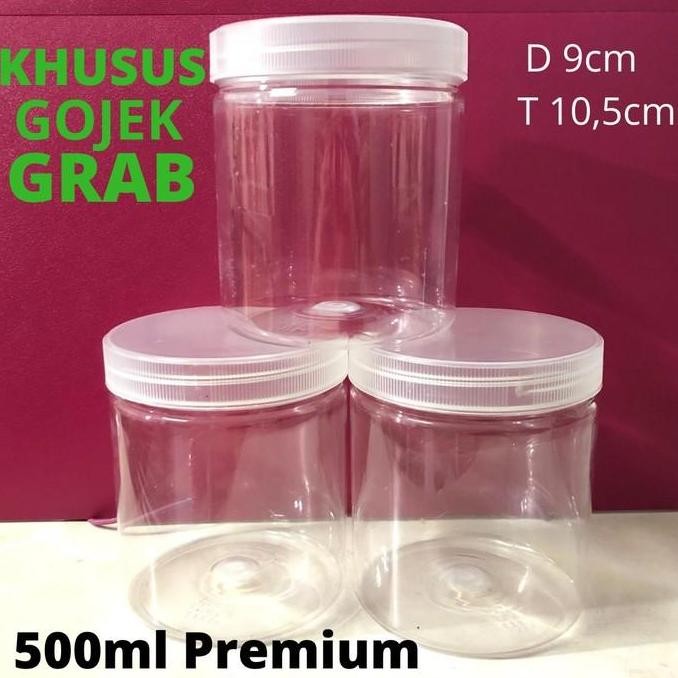 Toples Plastik 500ml/ Jar 500ml khusus /