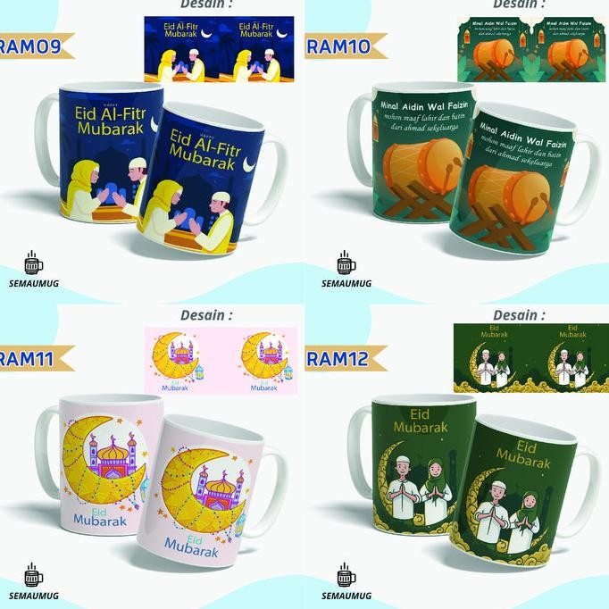 MUG IDUL FITRI HAMPERS RAMADHAN HARI RAYA GELAS CANGKIR MUG CUSTOM