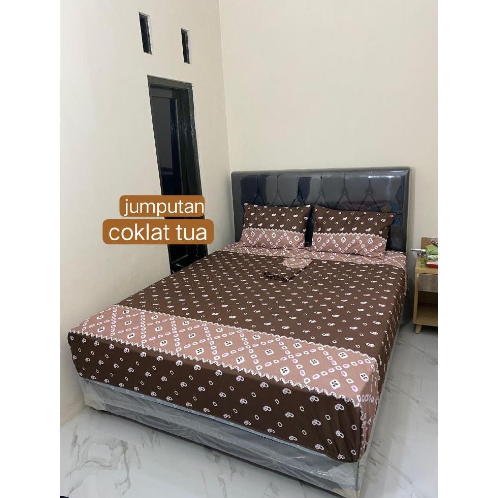 Sprei Batik Modern T30 Motif Batik Soloan/Batik Jogjaan Ukuran Komplit