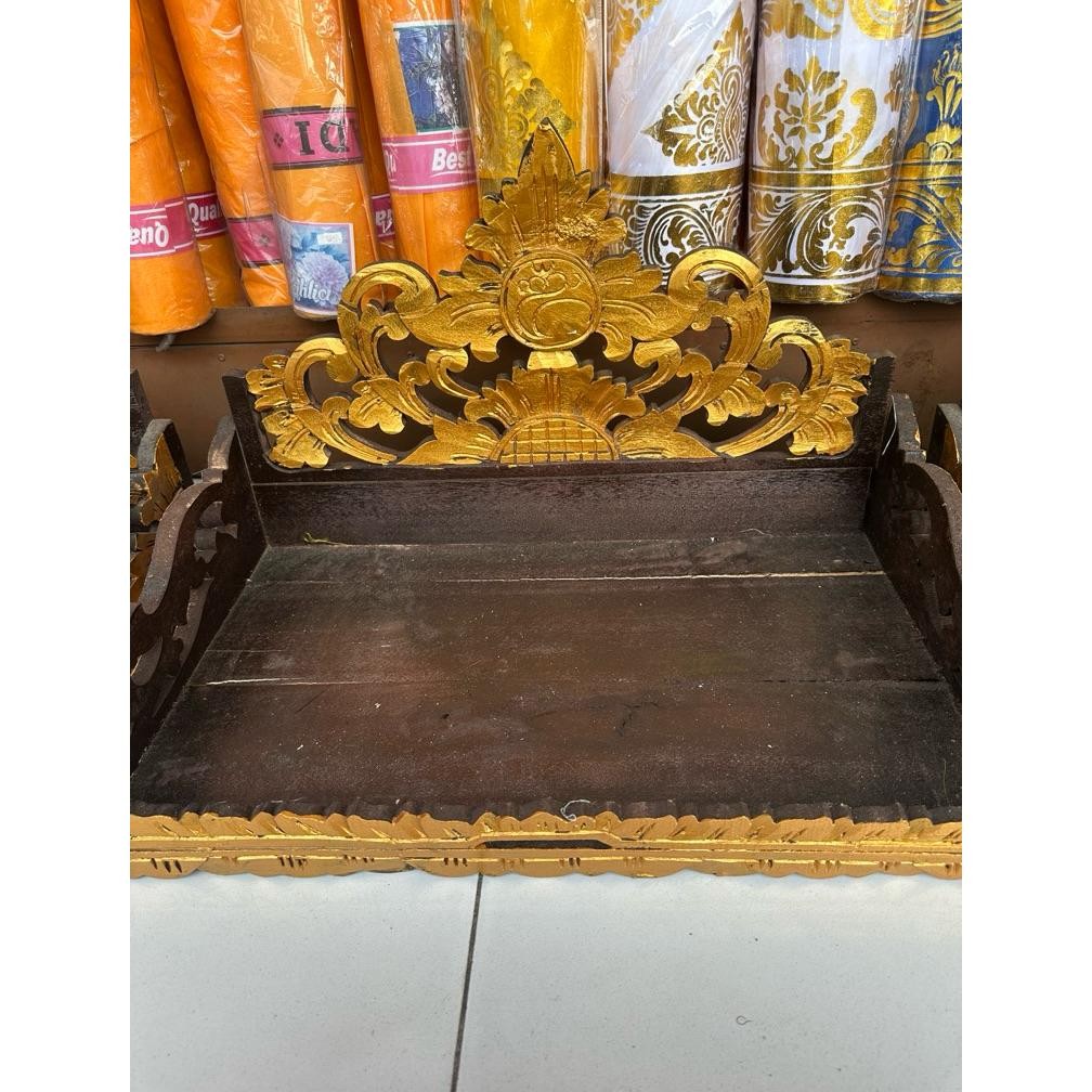 Pelangkiran Ukir Bali Kayu Cempaka Hitam 30-50cm Promo