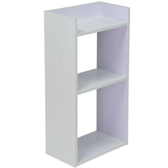 Rak Buku Serbaguna 3 Susun Minimalis / Lemari Kayu Kecil Sudut Kamar Allshop