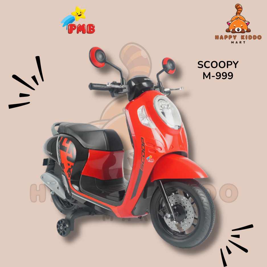 [TERMURAH] MAINAN MOTOR AKI MINI ANAK SCOOPY PMB TOYS || M-999
