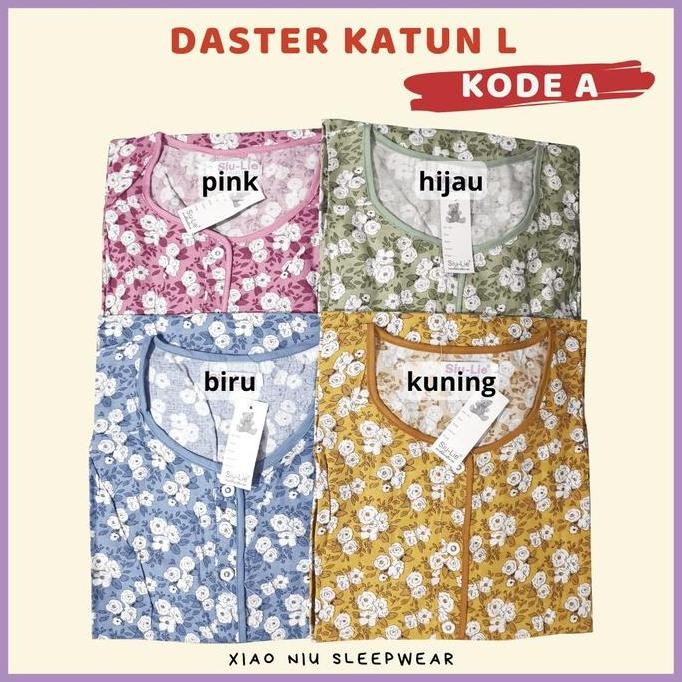 Daster Katun Siu Lie Size L / Daster Jumbo Busui Bumil