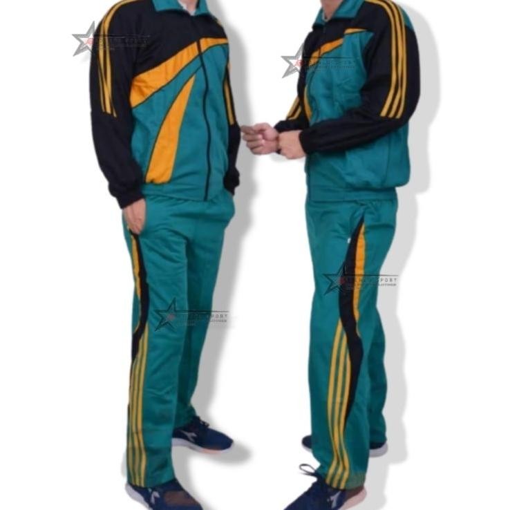 Jaket Olahraga 1 Set Training Seragam Setelan Olahraga Unisex Training Jaket