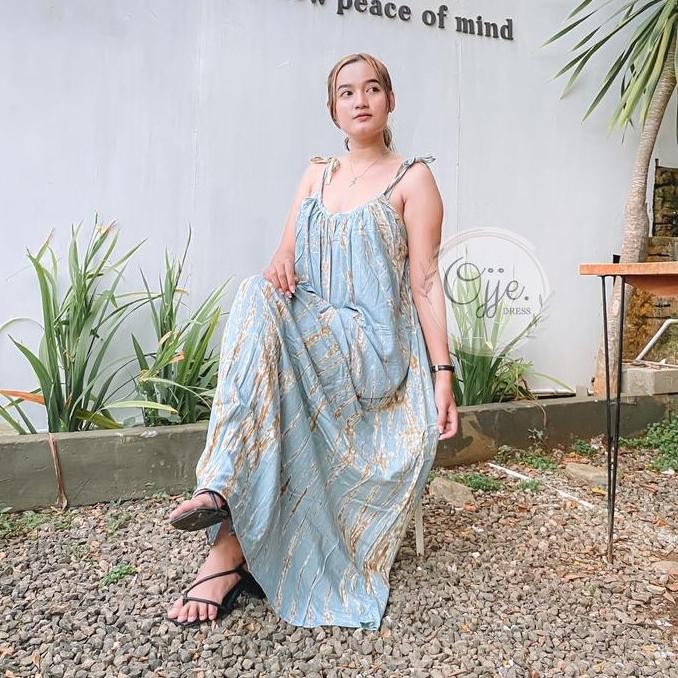 Jenny Longdress Daster Tali Yukensi Jumbo Rayon Panjang Bumil Wanita Busui Piyama Tidur Katun