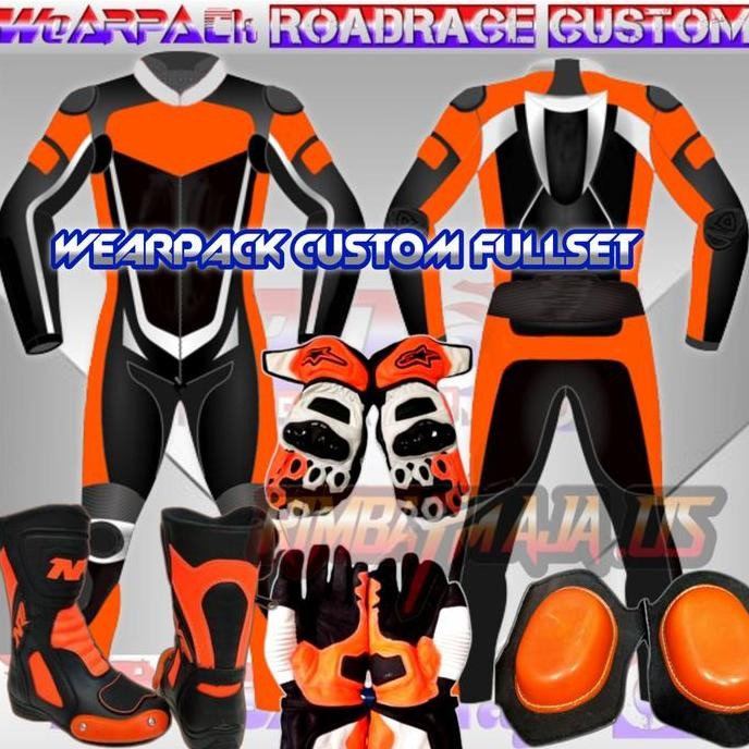 WEARPACK ROAD RACE CUSTOM SATU SET DESIGN BEBAS BAJU BALAP DEWASA/ANAK murah