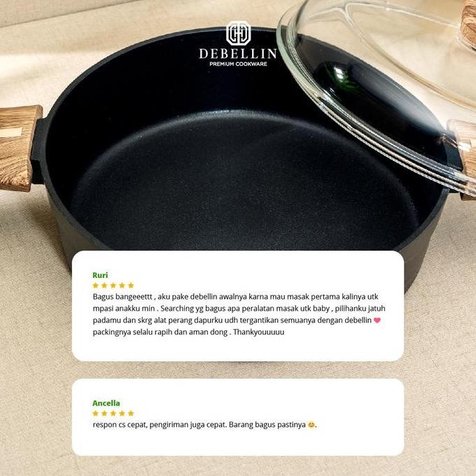 Debellin Absolute Granite Shallow Casserole 30Cm