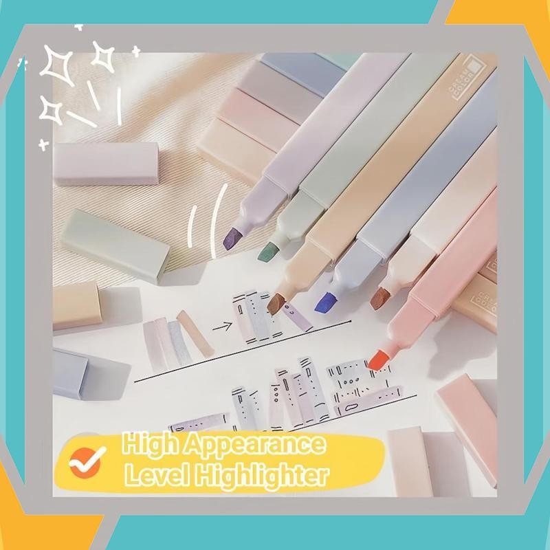 

Cuci Gudang Set 6 Highlighter Macaron Warna Retro Morandi - Pensil Marker untuk Catatan & Menggambar RTM-65