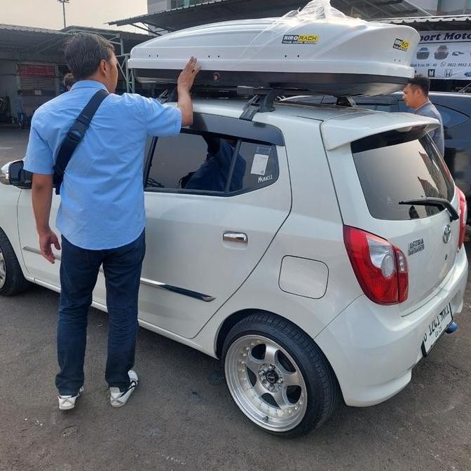 PAKET ROOF BOX DAN CROSS BAR AGYA AYLA ORIGINAL DAN TERPERCAYA