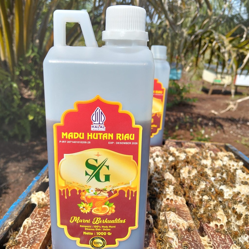 

Madu SG - Madu Hutan Riau Asli 100% Nektar Akasia Kemasan 1kg murni tanpa campuran