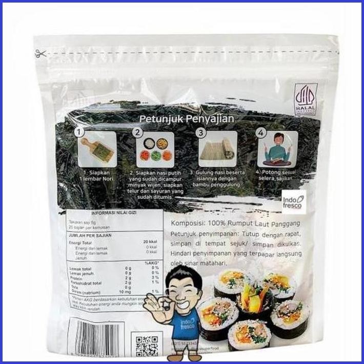 

SUSHI NORI ROASTED SEAWEED- RUMPUT LAUT 50 LEMBAR