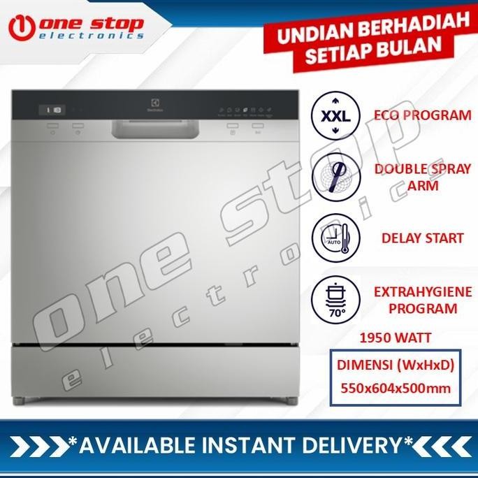 HOT SALE ELECTROLUX EFC3862MS UltimateCare 300 Compact Dishwasher 55cm