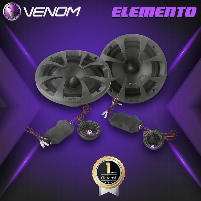 VENOM Paket Audio ELEMENTO Speaker Mobil Depan Belakang