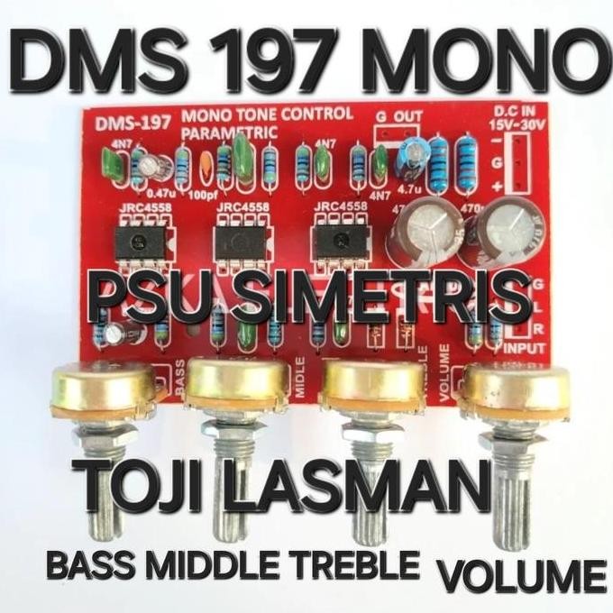 DMS 197 PARAMETRIK TONE KONTROL CONTROL MONO MIDDLE TOA VOKAL MIDRANGE HK 201 HK201 MONO ORIGINAL OR
