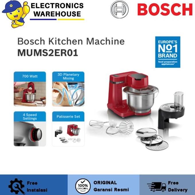 Bosch Kitchen Machine/ Standing Mixer MUMS2ER01 Merah