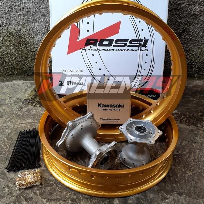 Ready  Velgset Gold Supermoto KLX 230 Velg Velk Tromol Ori KLX230 Wheelset