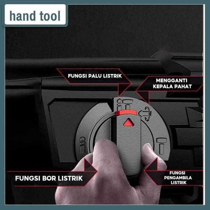 INSTAN REAIM MESIN BOR 680W MOTOR TEMBAGA MURNI 3IN1 BOBOK BOR TEMBOK BETON HAMMER DRILL ROTARY IMPA