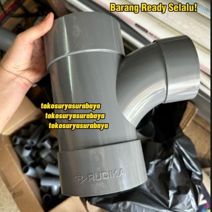 RUCIKA TEE Y 4" x 3" 90 derajat TEE Y 90 derajat 4" x 3" Fitting / Sambungan Pipa PVC Rucika Tee Y 9