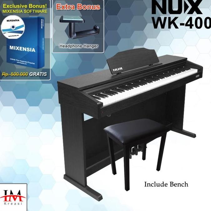 New  NUX WK400 / WK 400 / WK-400 Digital Piano Garansi Resmi