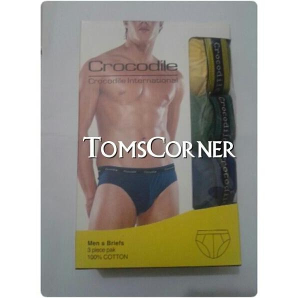 [ Isi 3 ] Celana Dalam Crocodile International Box Putih-Kuning | Pakaian Dalam Pria 241